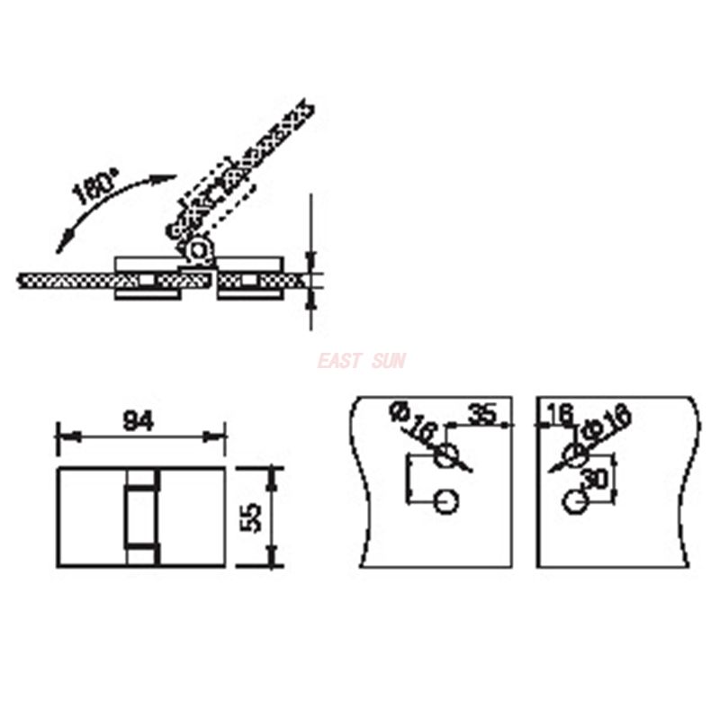 Складные петли для душа
