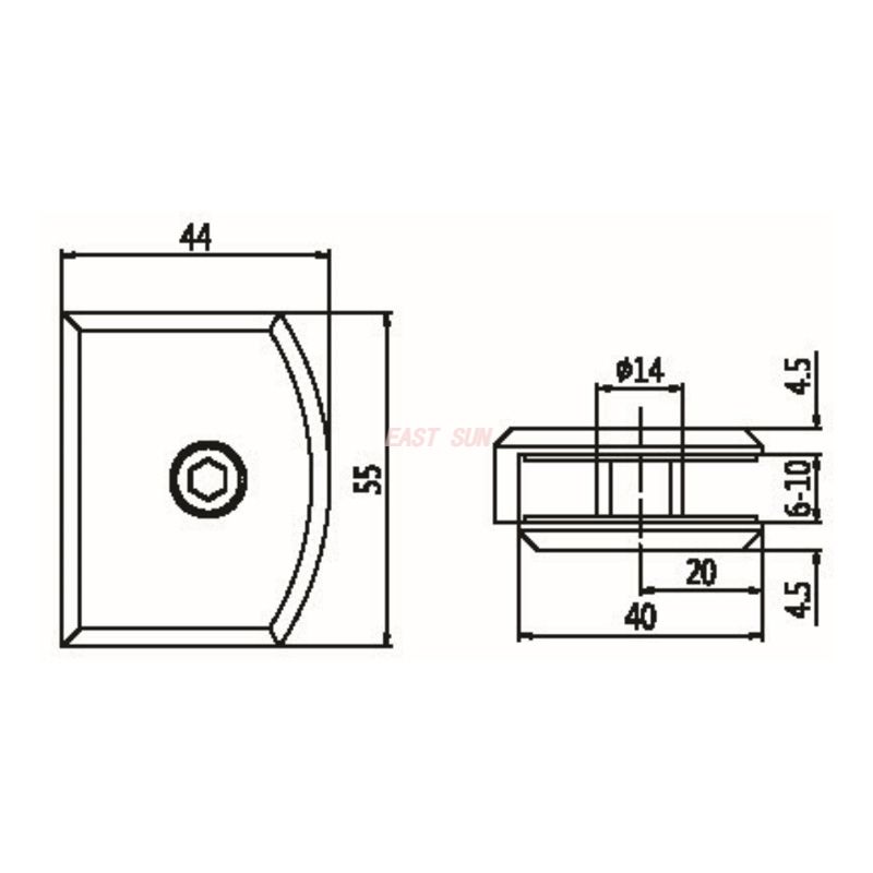 зажимы для стеклянной стойки