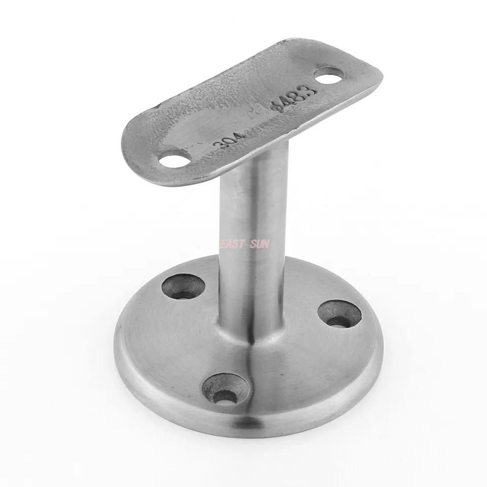 Атласный или зеркальный фиксированный кронштейн для перил, короткие 3 отверстия, настенный кронштейн для перил из нержавеющей стали для лестницы