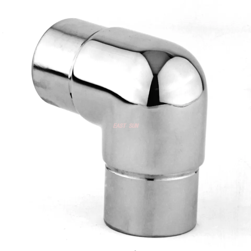 Колено балясин для перил, 2-ходовые фитинги для круглых трубок, соединитель для атласных перил из нержавеющей стали 304, 316