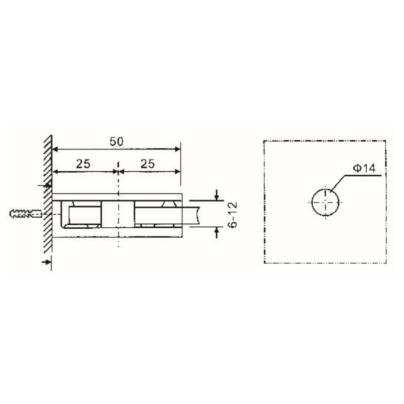 GBF-841-Зажимы для стекла