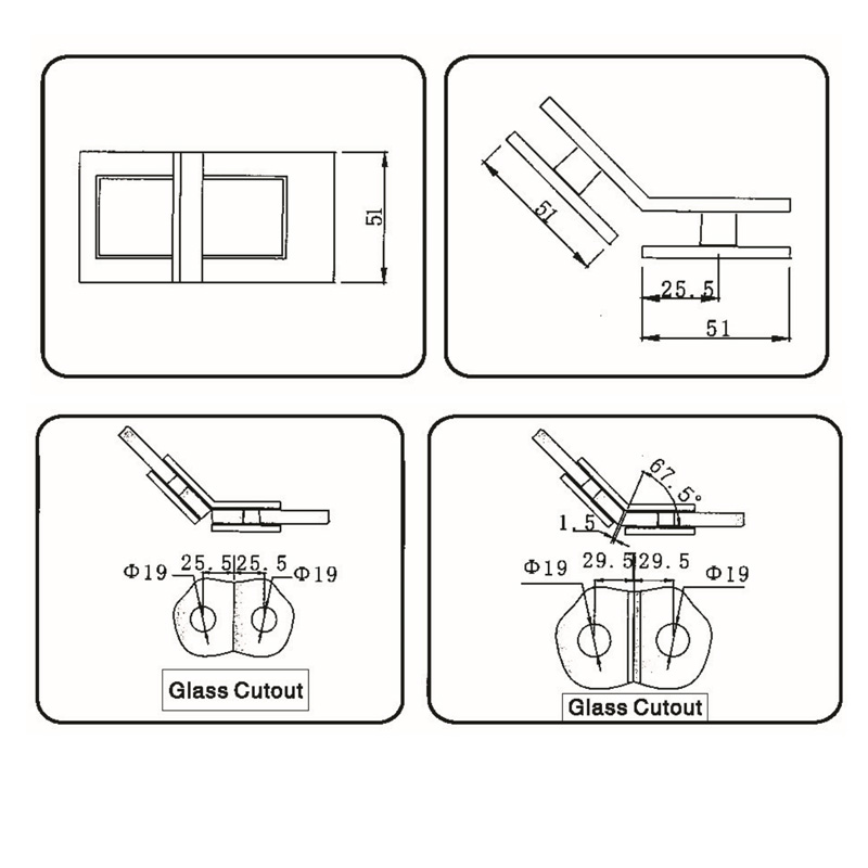 GBF-2004-Зажимы для стекла