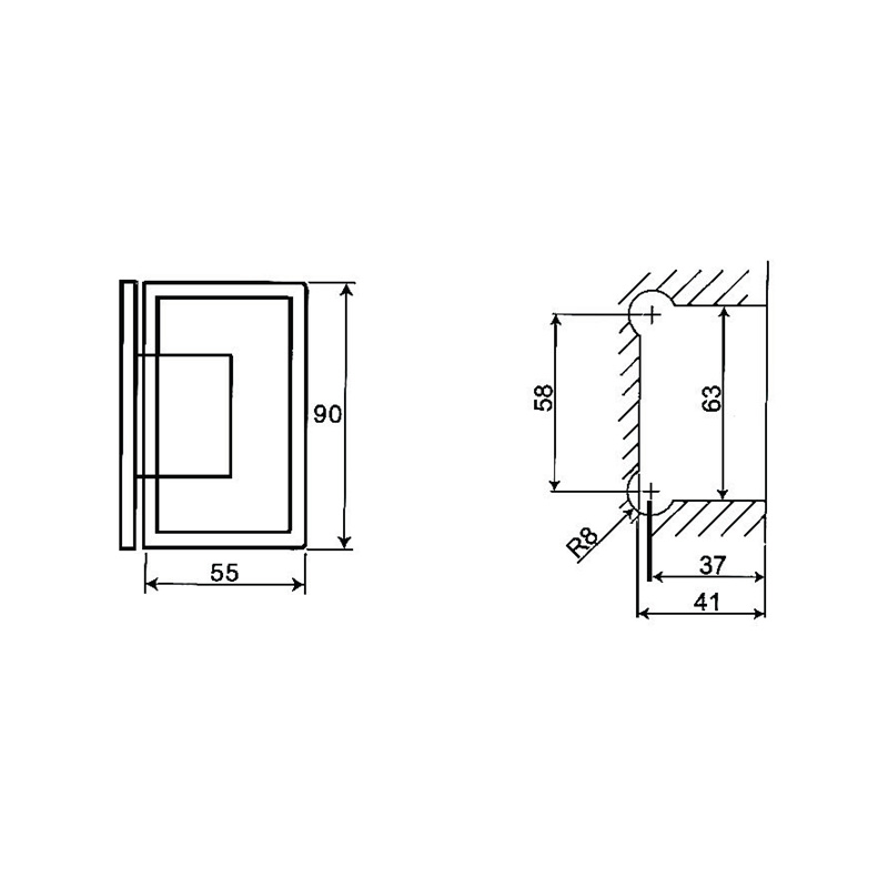 ASH-215-Регулируемые петли для душа