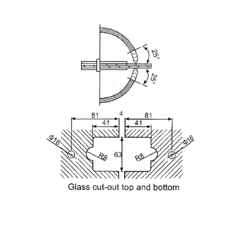 ESH-524-Петли для душевых дверей