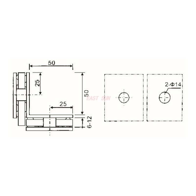 угловые зажимы для стекла
