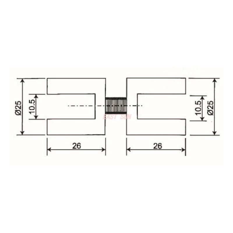 регулируемый зажим для стекла к стеклу 