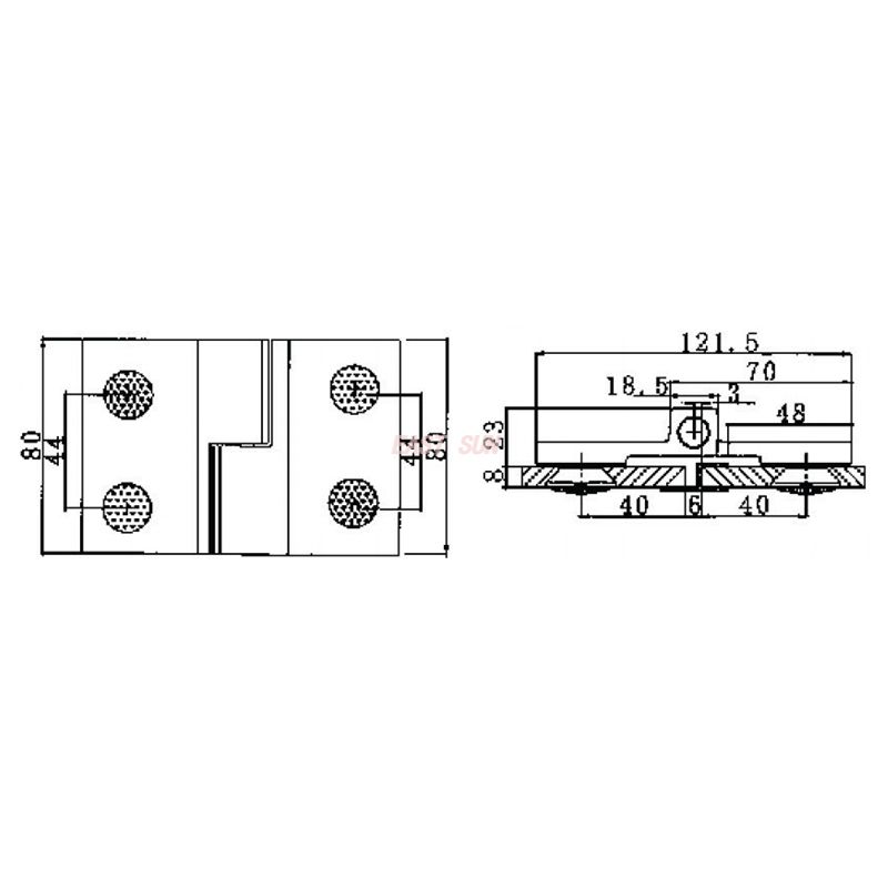 петли для душевой кабины в рамке
