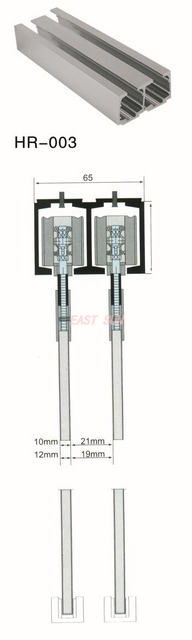 Раздвижные системы Офисная раздвижная дверь Алюминиевая направляющая HR-003