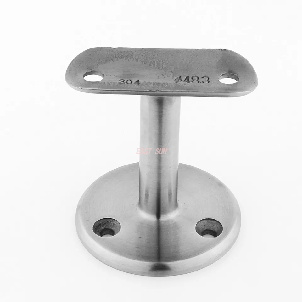 Атласный или зеркальный фиксированный кронштейн для перил, короткие 3 отверстия, настенный кронштейн для перил из нержавеющей стали для лестницы