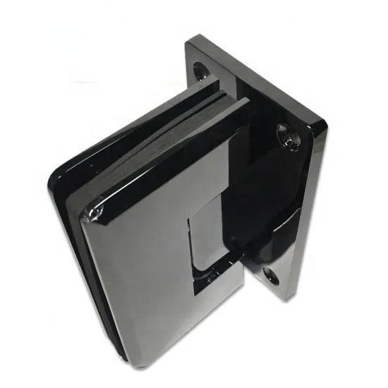 90-градусная матовая черная настенная петля для стеклянной безрамной душевой двери для стекла толщиной 1/2–3/8 дюйма