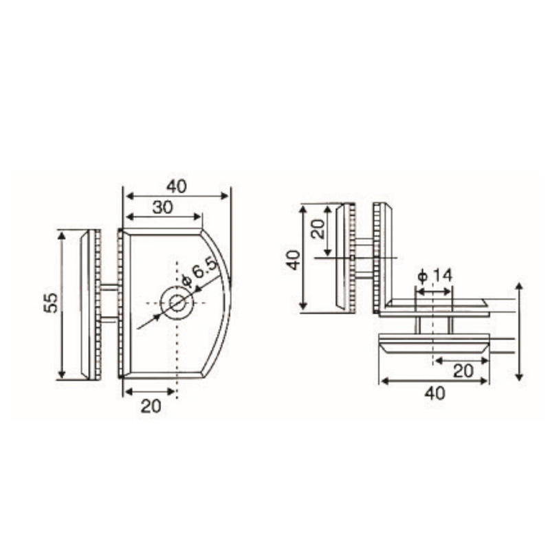 GBA-202-Зажимы для стекла