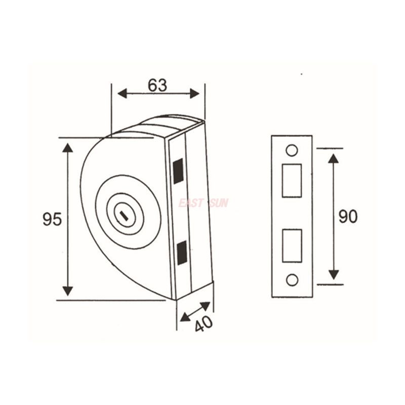 GHL-023S-Замки для стеклянных дверей