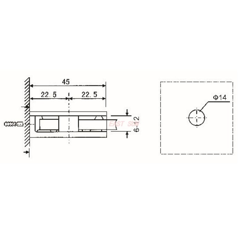 смещенные стеклянные зажимы 