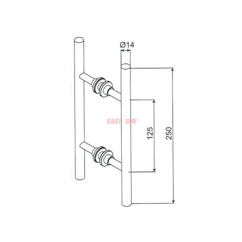 Современные дверные ручки для душа 