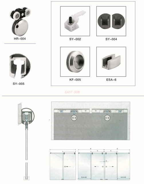 Раздвижные системы Офисная раздвижная дверь HR-004 SET