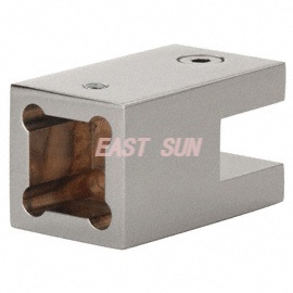  Кронштейн опорной планки с квадратными углами для стекла толщиной от 3/8 дюйма до 1/2 дюйма