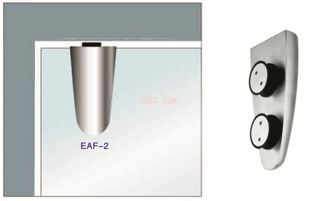 Поворотная дверь с изогнутым стеклом, верхняя ось Dorma MAB