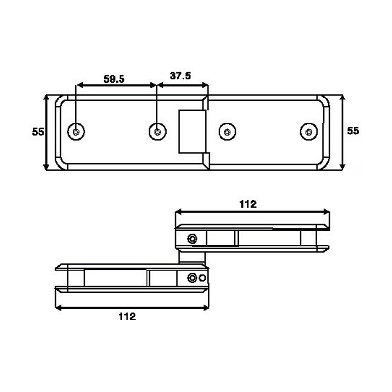 ASH-607-Регулируемые петли для душа