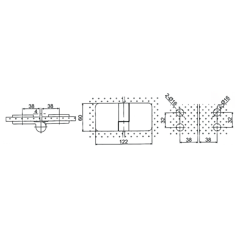 ESH-612-R-Петли латунные самоподъемные