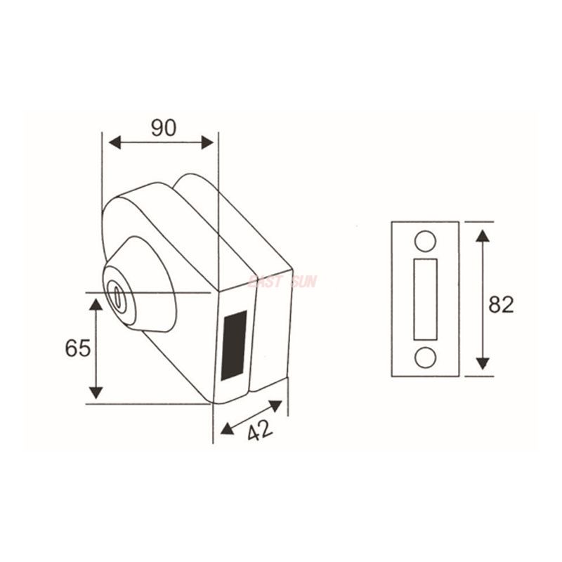 GHL-011S-Замки для стеклянных дверей