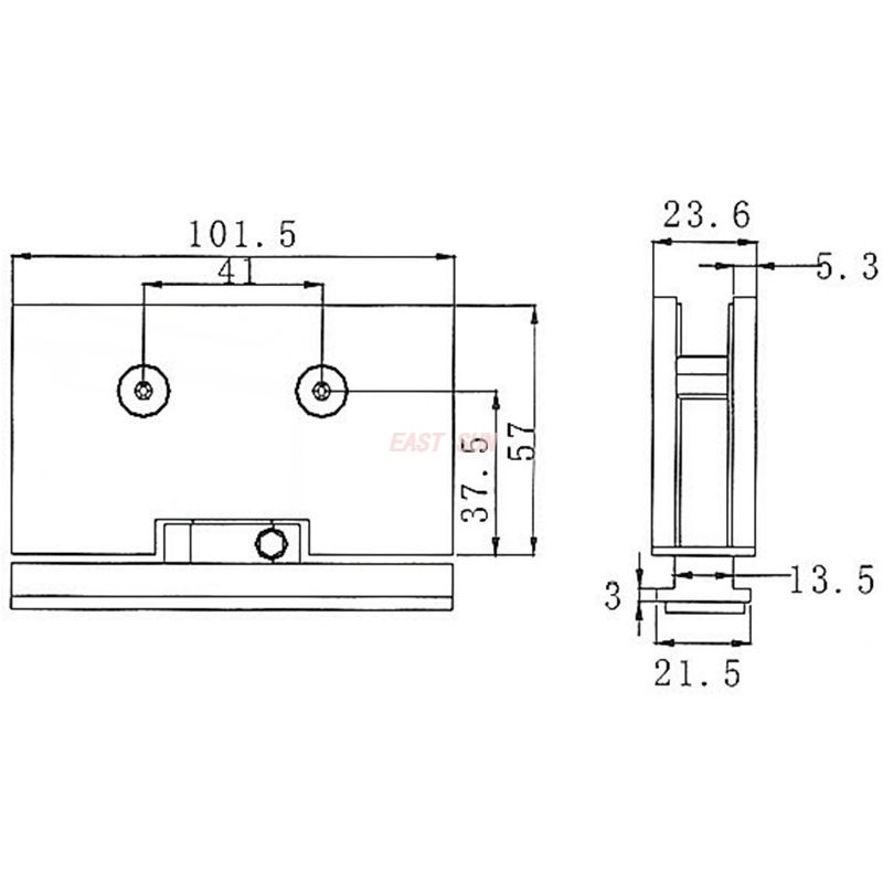 поворотная петля для стеклянной двери