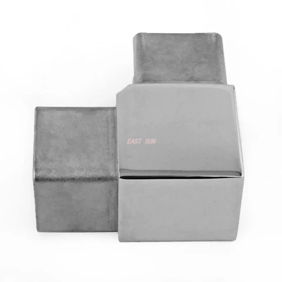 Зеркальная регулируемая латунная гибкая трубная муфта, угловой соединитель для квадратной трубы из нержавеющей стали