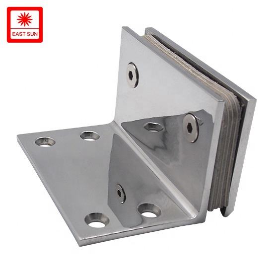 Настенное крепление на 90 градусов со смещенной задней панелью от стены до стеклянной петли душевой двери для стекла толщиной 1/2–3/8 дюйма,