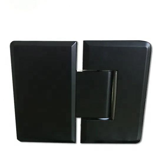 Сверхмощные матовые черные петли для душевых дверей из стекла на 180 градусов для стекла толщиной 1/2–3/8 дюйма