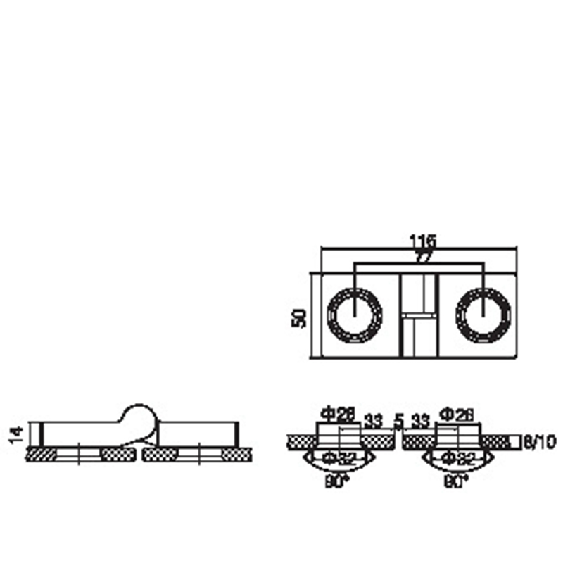 FSH-102-Петли для душа складные