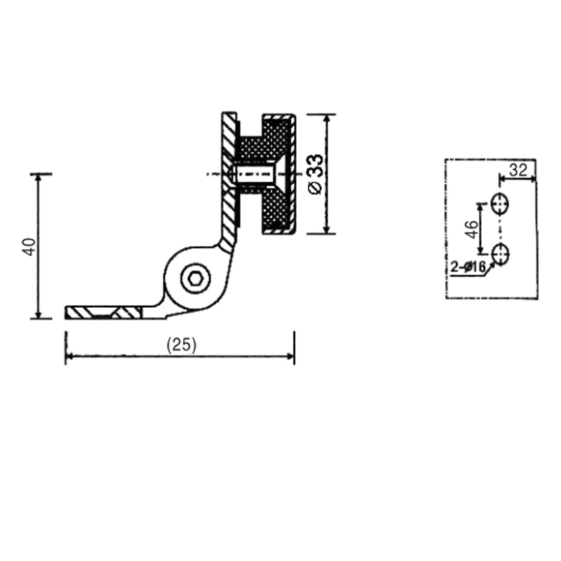 ESH-764-Петли для душевых дверей