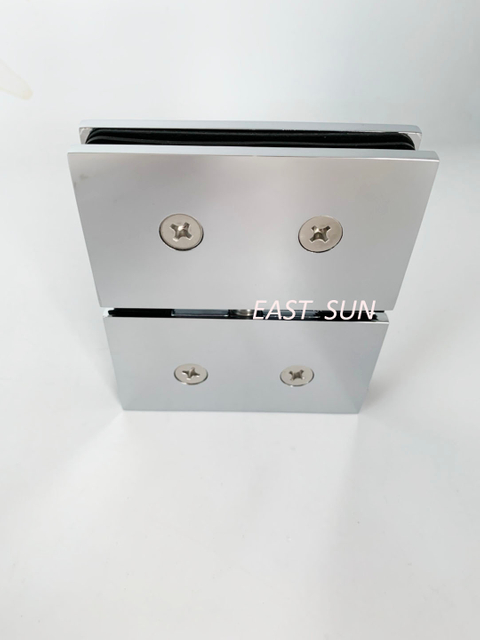 Полированный хромированный шарнир для крепления стекла к стеклу серии Cardiff