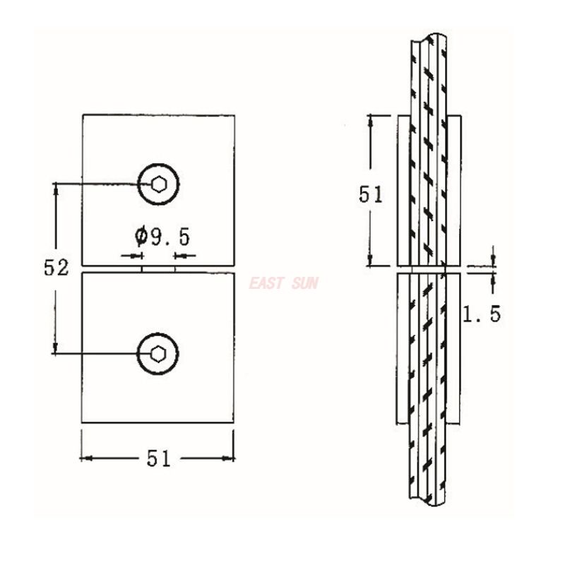 регулируемый стеклянный зажим