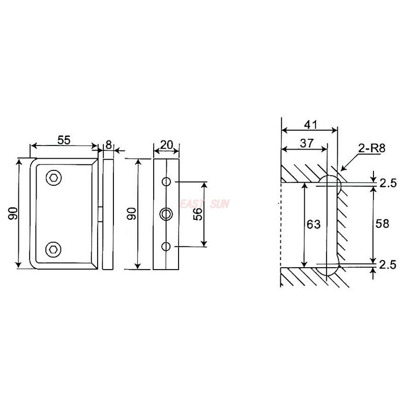 ESH-500B-Серия поворотных дверей