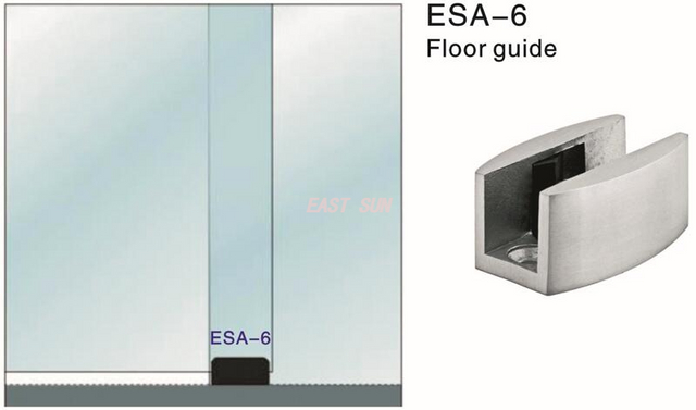 Сверхмощный зажим для стекла в полу раздвижной двери