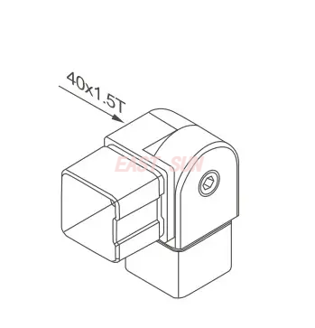 Зеркальное литье, перила для балкона, круглые соединители для перил из нержавеющей стали с квадратной трубкой 304