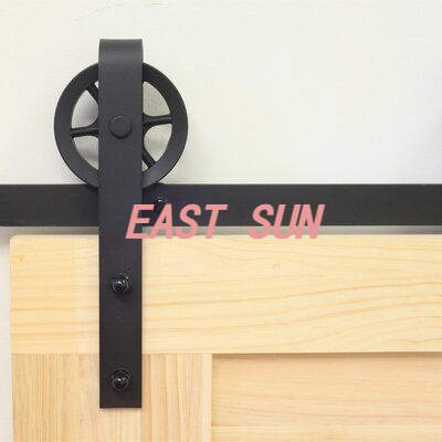 Комплект фурнитуры для раздвижных дверей сарая для двойных дверей с роликами с большими спицами