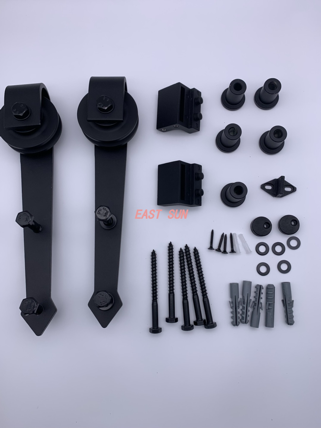 Классический винтажный комплект фурнитуры для раздвижных стандартных двухпутных дверей сарая со стрелкой